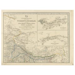 Carte ancienne de la Turquie, de la Perse, de l'Inde, de l'Egypte et de l'Arabie par A James Wyld, 1839