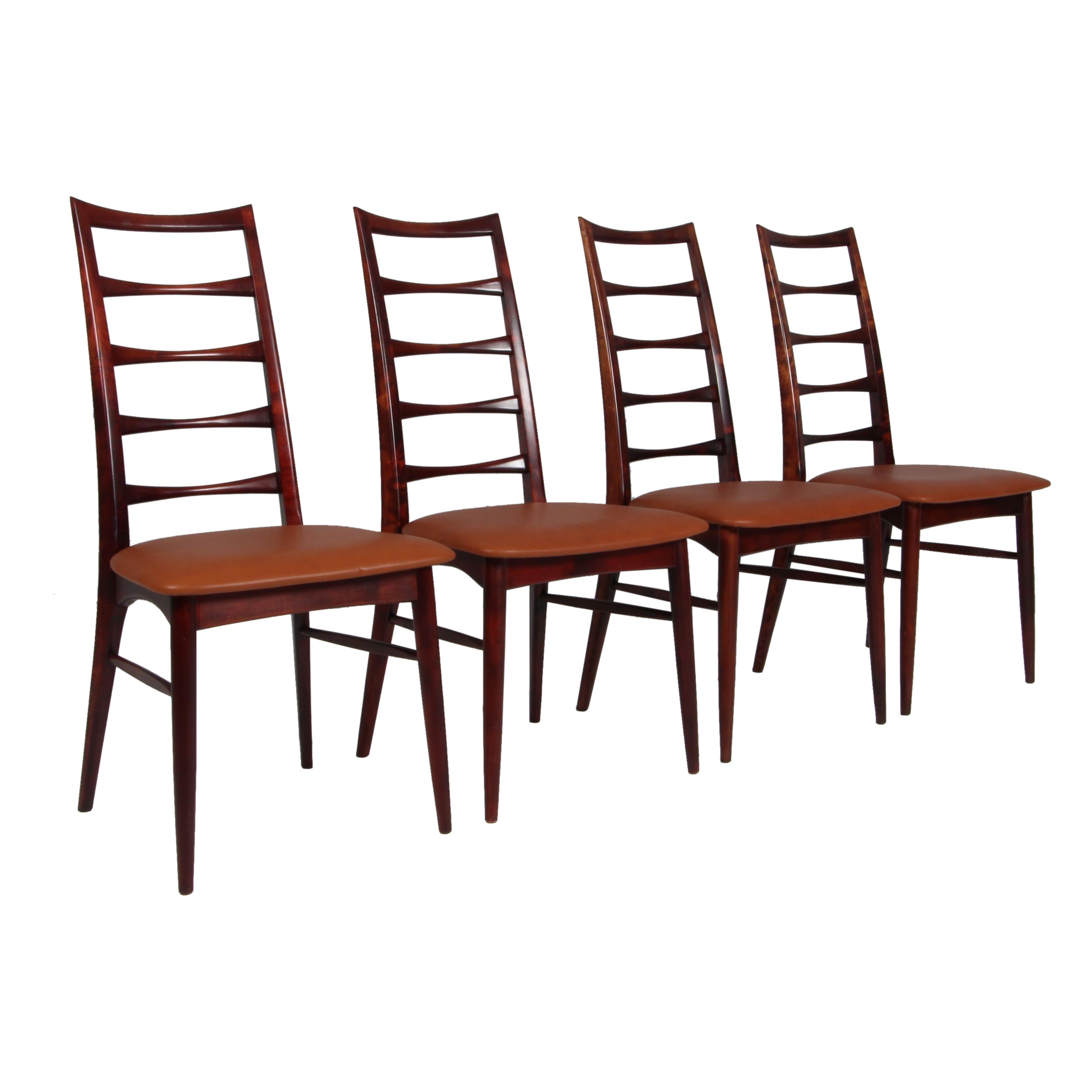 Set of Niels Koefoed Dining Chairs, Model "Lis", 1960s