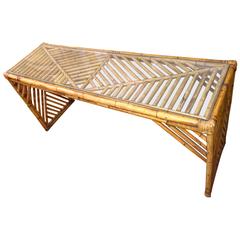 American Bamboo Rattan Console