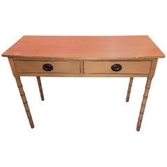 English 19th Century Painted Bamboo Style Table