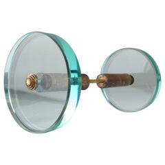 Poignée de porte par Max Ingrand pour Fontana Arte, verre et laiton, Italie, années 1950