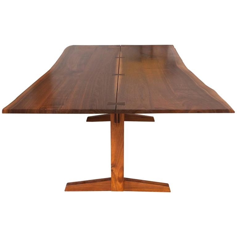 Nakashima Trestle Dining Table with Rosewood Butterfly Joints at