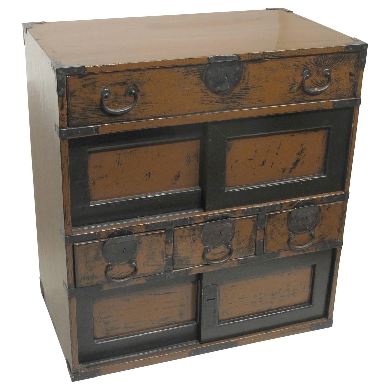Unusual Japanese Tansu or Chest For Sale at 1stdibs