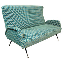 Vintage Italian Loveseat in the Manner of ISA Bergamo