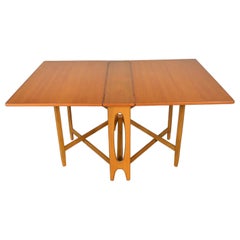 Norwegian Drop Leaf Dining Table In Teak