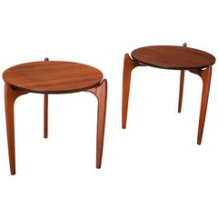 Mid-Century Vintage Pair of Adrian Pearsall Walnut End Tables
