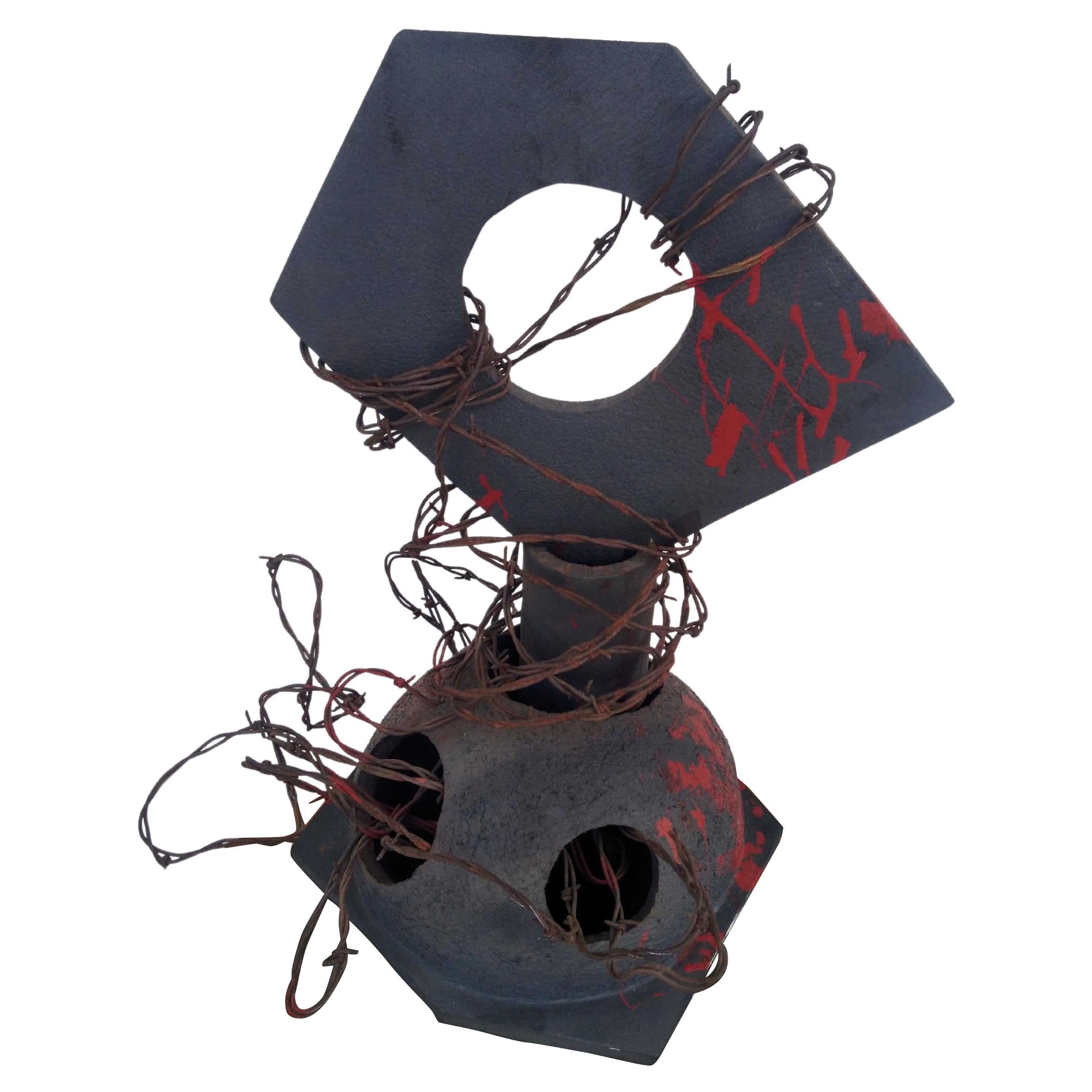 Escultura abstracta en Raku de Bruny Graves