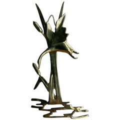 Brass and Metal Bird Sculpture