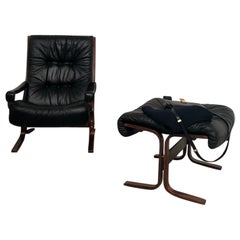 2 "Siesta" armchairs and their ottomans by Ingmar Reilling for Westnofa