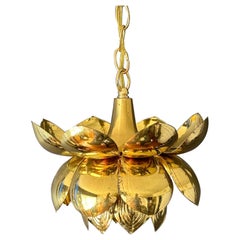 Petit luminaire Lotus en laiton