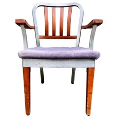 Shaw Walker Aluminum and Wood Armchair, circa 1940 (for restoration)