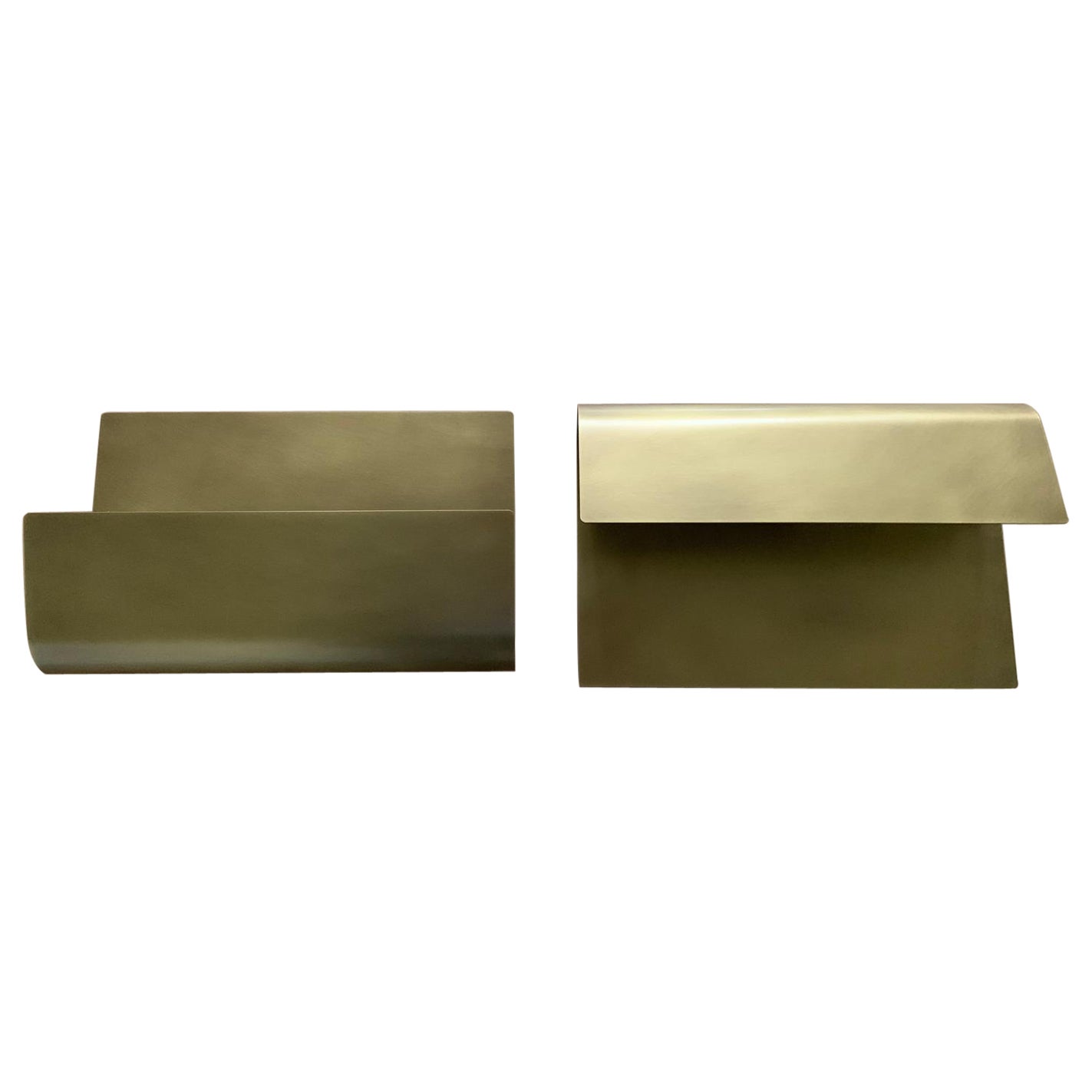 Set wall lamps Wave Brass designed in 1968