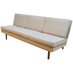 Midcentury Upholstered and Walnut Sofa by Jack Cartwright