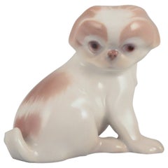 Bing & Grøndahl, Porzellanfigur eines Pekinesenwelpen. Ca. 1930