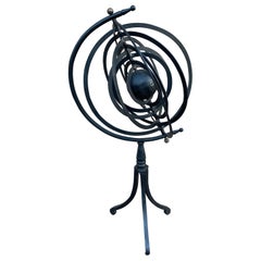 Vintage Iron Black Garden Celestial Astronomical Armillary Sundial