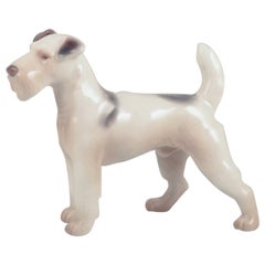 Bing & Grøndahl, porcelain figurine of a Wire Fox Terrier. 1930s