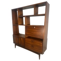 Mid Century Modern Walnut Room Divider By J.B. Van Sciver Free Standing