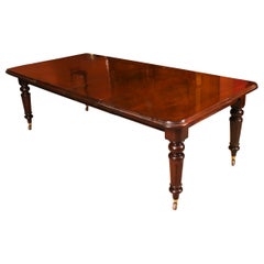 Antique 8ft Victorian Flame Mahogany Extending Dining Table C1870