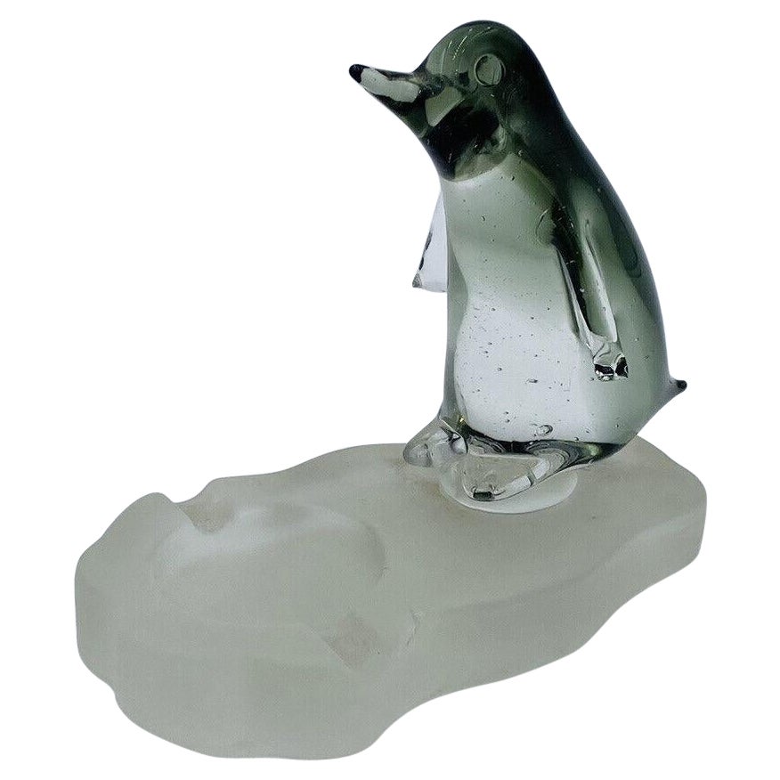 Cenicero de cristal de Murano de diseño vintage de los años 70