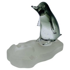 Cenicero de cristal de Murano de diseño vintage de los años 70