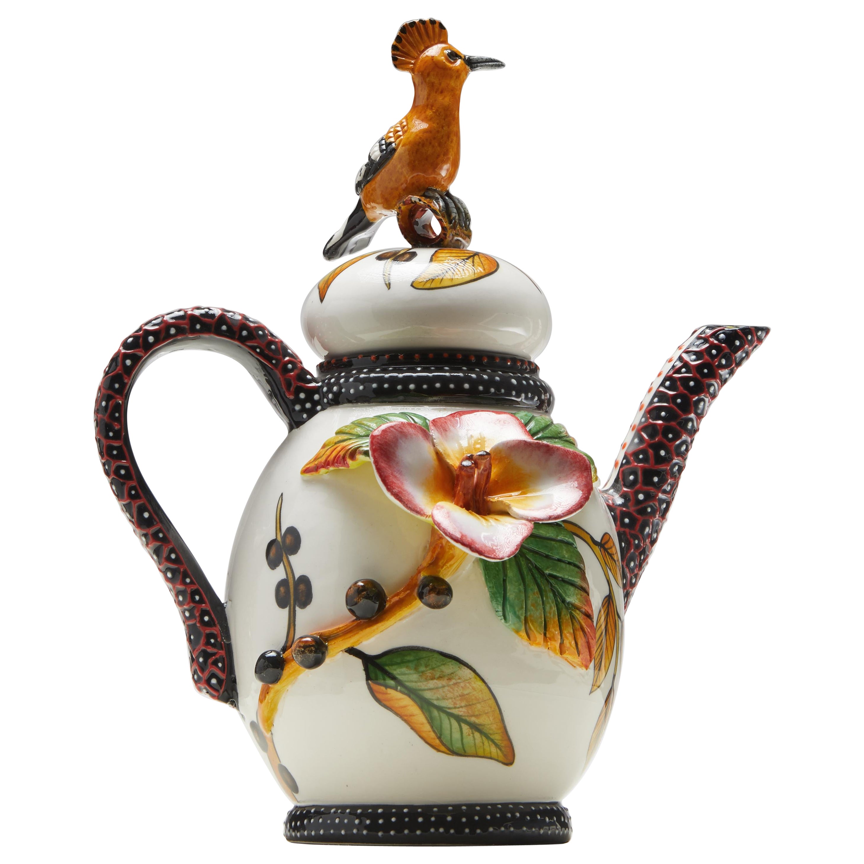 Sculpted Ceramic Bird Teapot