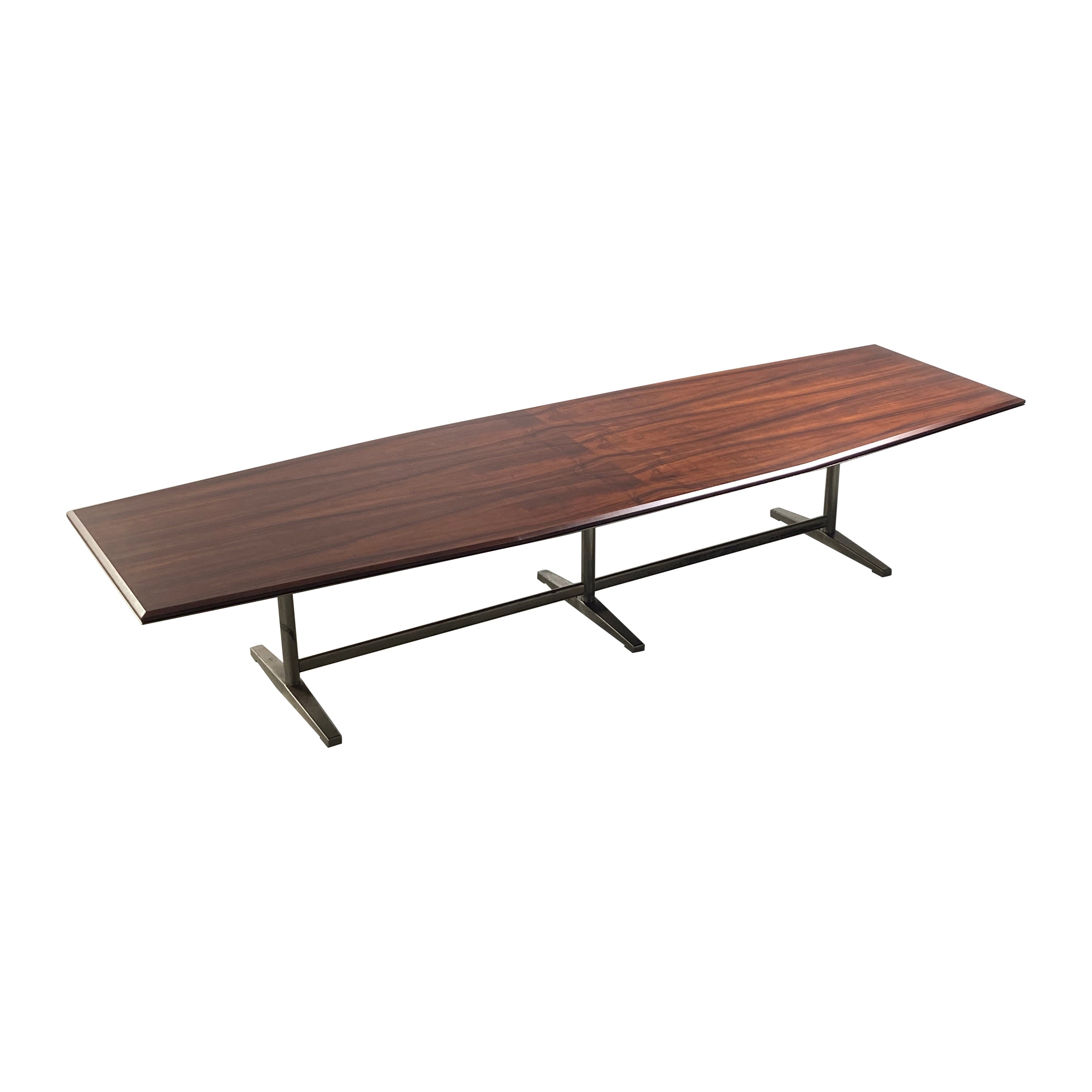 Großer Konferenztisch „ Pirellone“ aus Rosenholz von Gio Ponti für RIMA, Italien, 1958 im Angebot