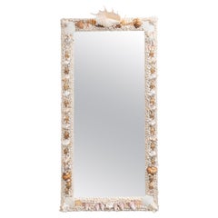 Coquillage biologique incrusté sur mesure  Miroir