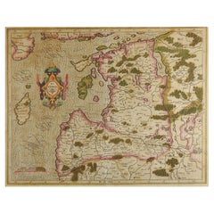 Circa 1620 Map of Livonia Baltic States