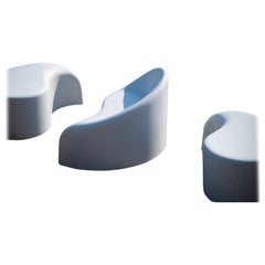 Cast Resin 'Polli' RT1 Stool, 'White Stone' Finish by Karim Rashid & Zachary A.
