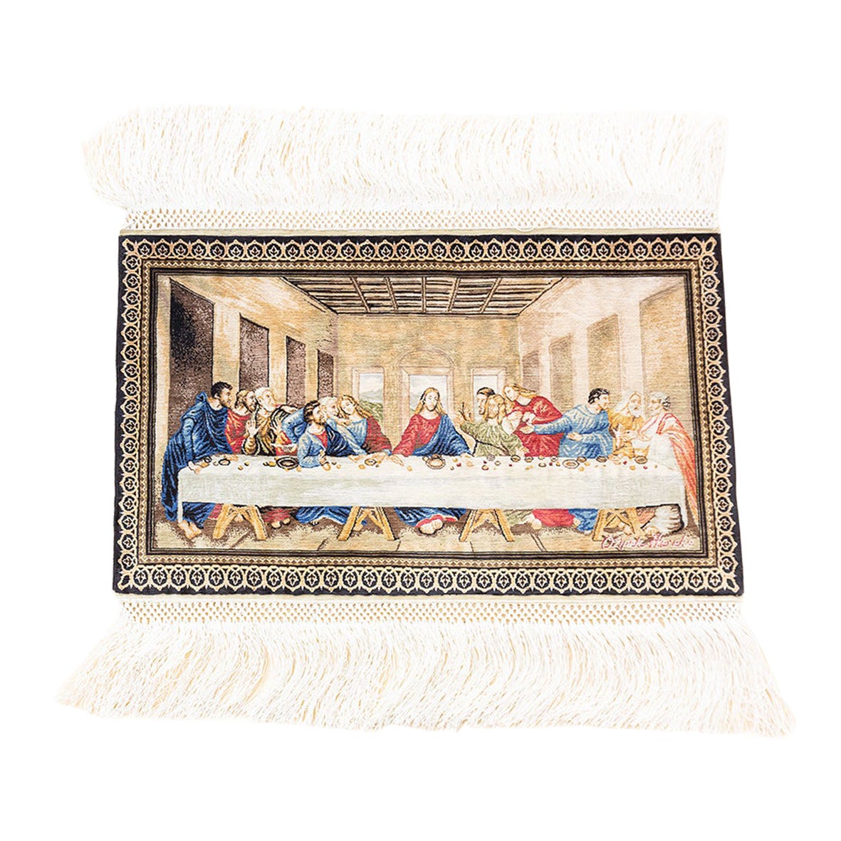 Tapis Hereke The Last Supper Design - Soie extrêmement fine en vente