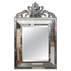 Antique Venetian Etched Mirror