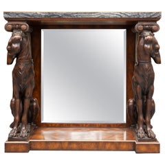 Custom Fabricated Console with Figural Whippet Supports