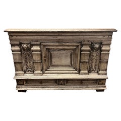 Credenza francese in rovere sbiancato del XIX secolo