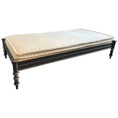 21st Century Dark Grey Lacquer Day Bed by Juan Montoya