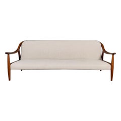 Greaves & Thomas Grey Three Seater Sofa Mid Century Vintage Retro MCM