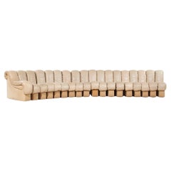 De Sede DS600 Non Stop Leder-Sofa aus der Mitte des Jahrhunderts