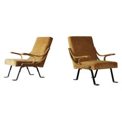 Ignazio Gardella Reclining Digamma Chairs, 1960s, Italy