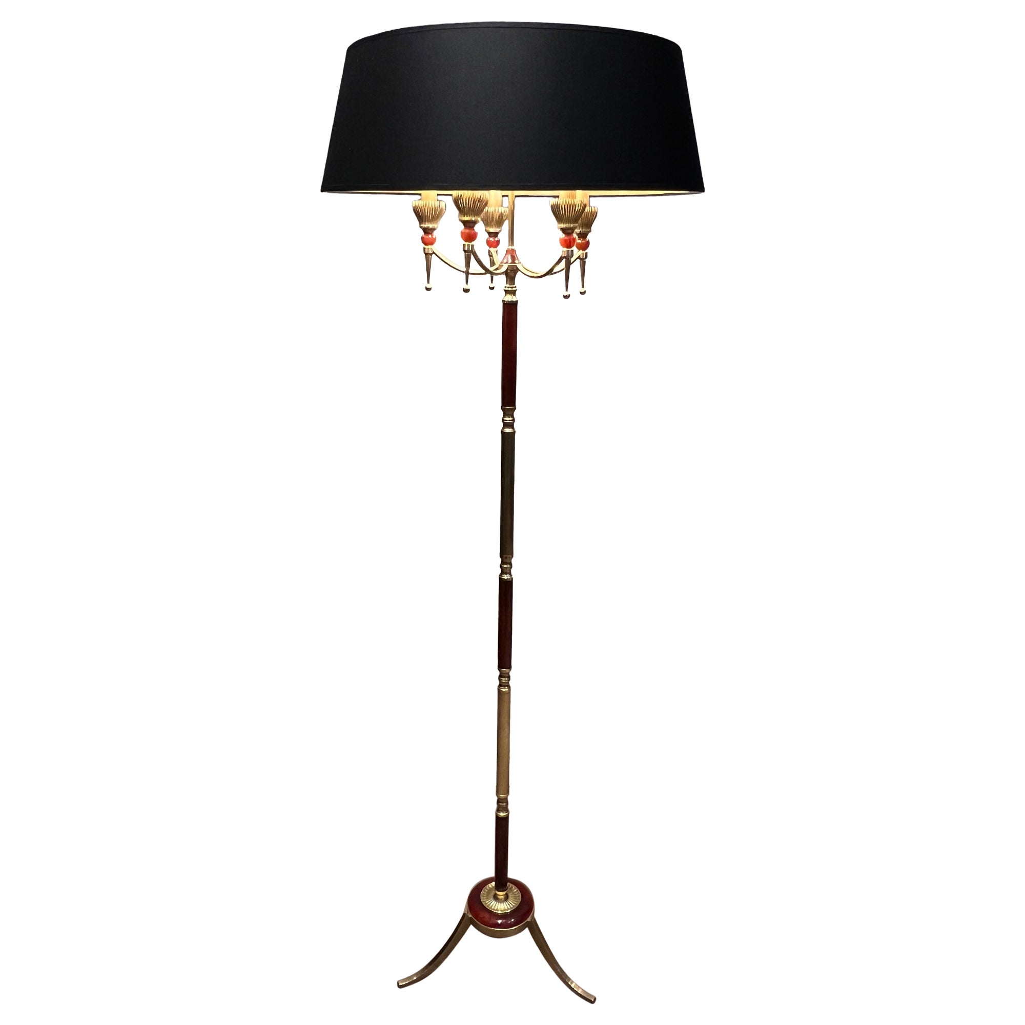 Brass Floor Lamp in the style of Maison Jansen