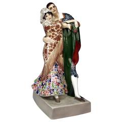 Goldscheider Vienna Dancing Spanish Couple by Karl Perl, circa 1922 8