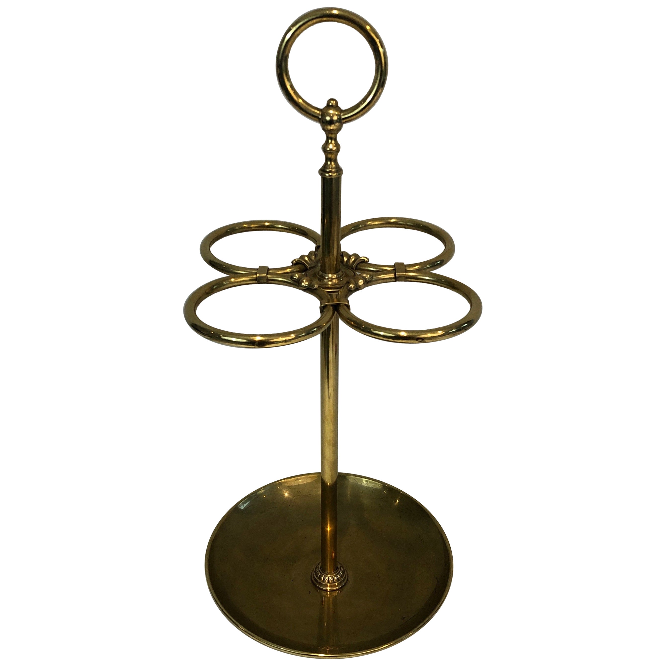 Round Brass Umbrella Stand
