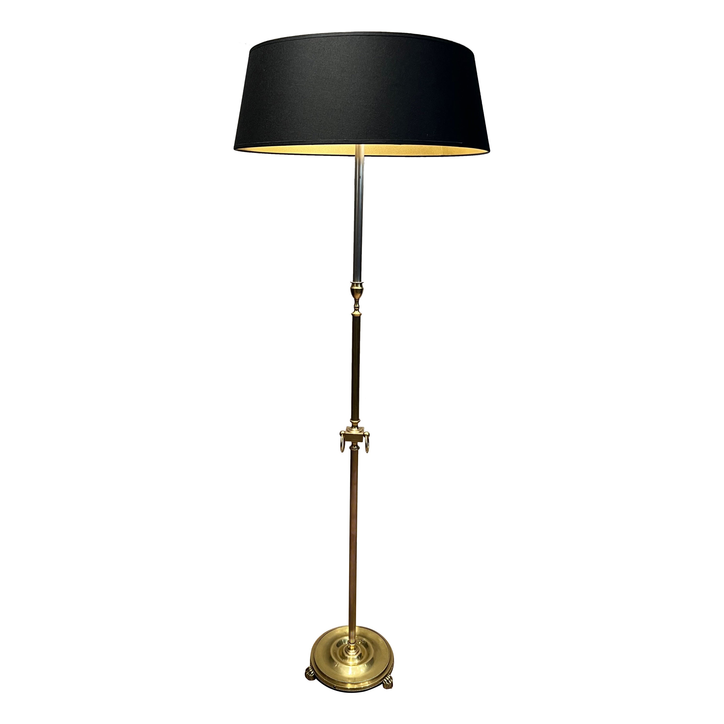 Neoclassical Style Brass Floor Lamp in the Style of Maison Jansen