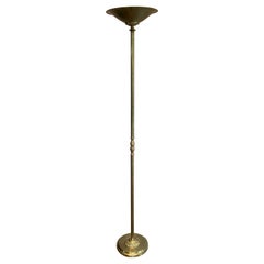 Neoclassical Style Brass Floor Lamp with removable reflector