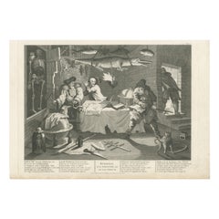 Hudibras Confronts Sidrophel and Whacum, Engraving by Cook after Hogarth, 1802