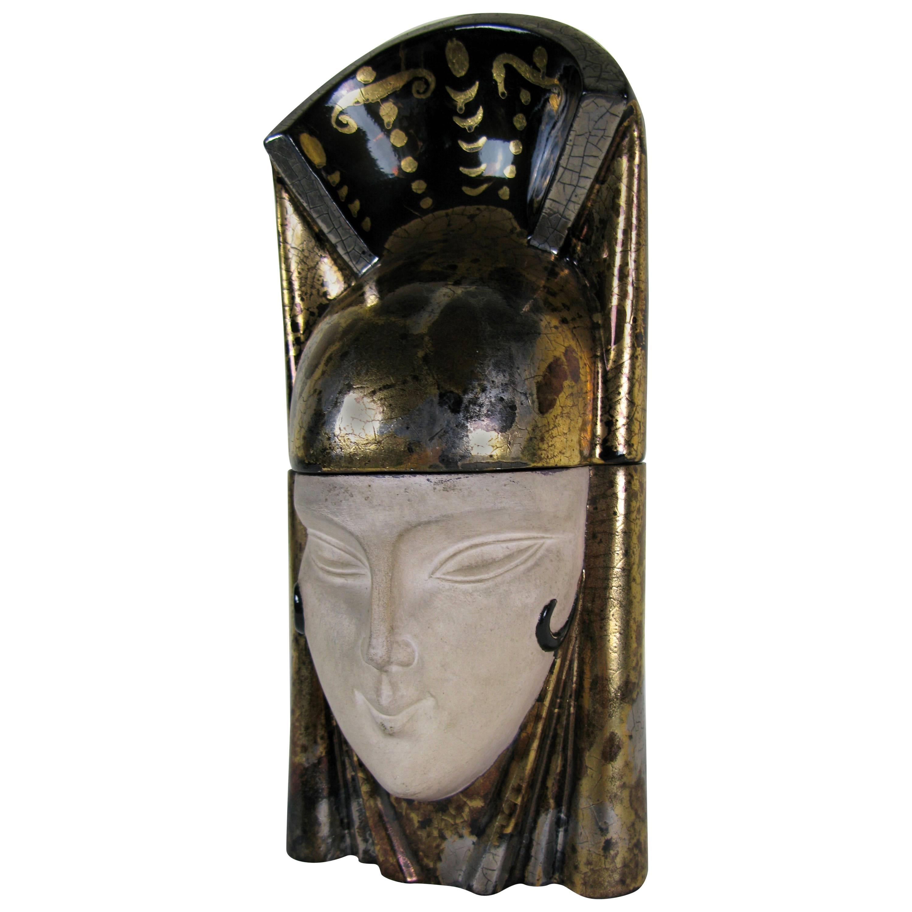Egyptian Art Deco Head Candy Box by ROBJ