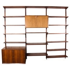 Large Danish modular shelf in Rosewood by Poul Cadovius 1960.