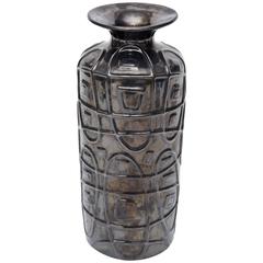 Irridescent Gazed Sgraffiti German Modernist Ceramic Vessel or Vase 3