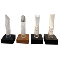 Set of Four Perspex Cylinder Lamps 10