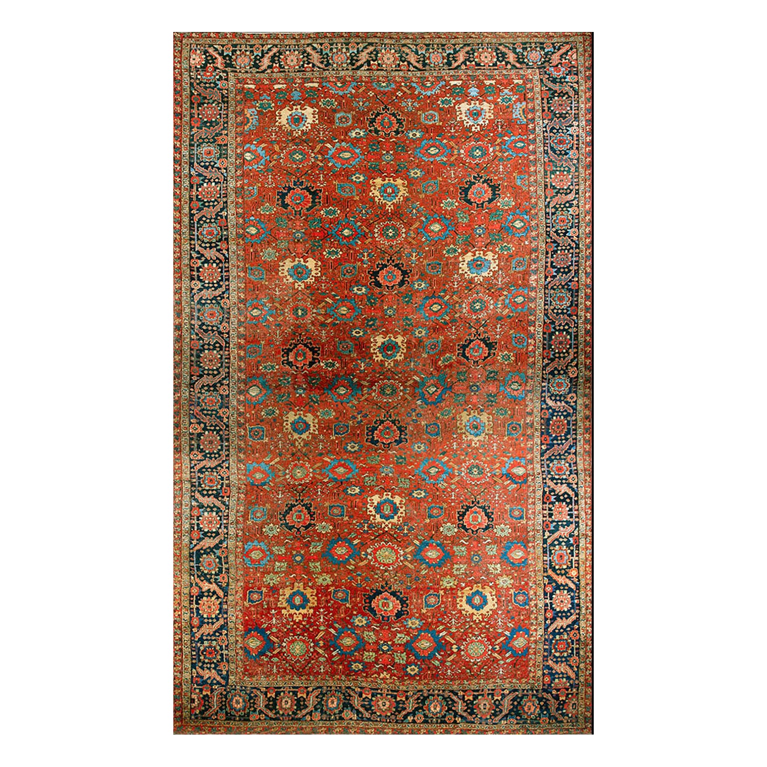 19ème siècle N.W. Tapis persan Heriz avec motif Harshang