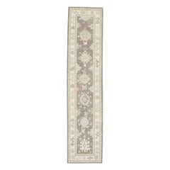 Oushak Rug Oriental Hand Knotted Turkish Oushak 2'6" x 11'2" #2805