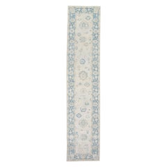 Oushak Rug Oriental Hand Knotted Turkish Oushak 3' x 14'1" #2933